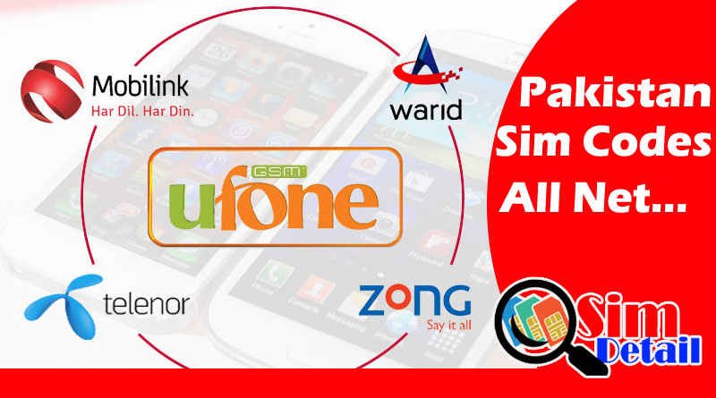 Pakistan Sim Codes All Network | Jazz,Zong,Telenor,Ufone and Warid