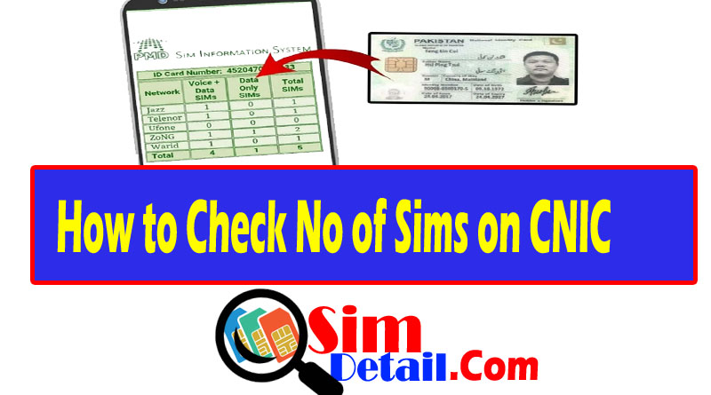 Sims on CNIC | How to Check No of Sims on CNIC Online